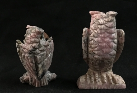 Rhodochrosite Owls